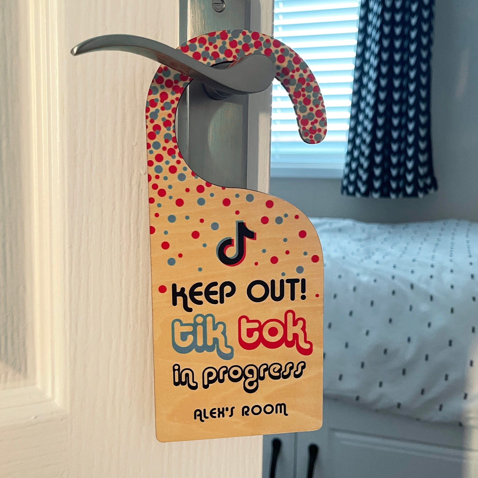 Do not disturb Tik Tok in progress teen door hanger Not Just a Print