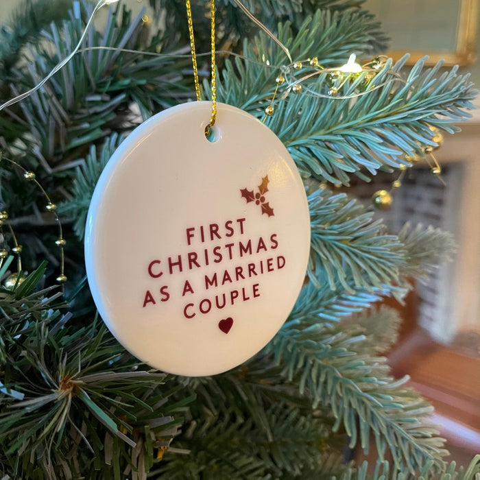 Personalised Our First Christmas as Mr & Mrs Bauble