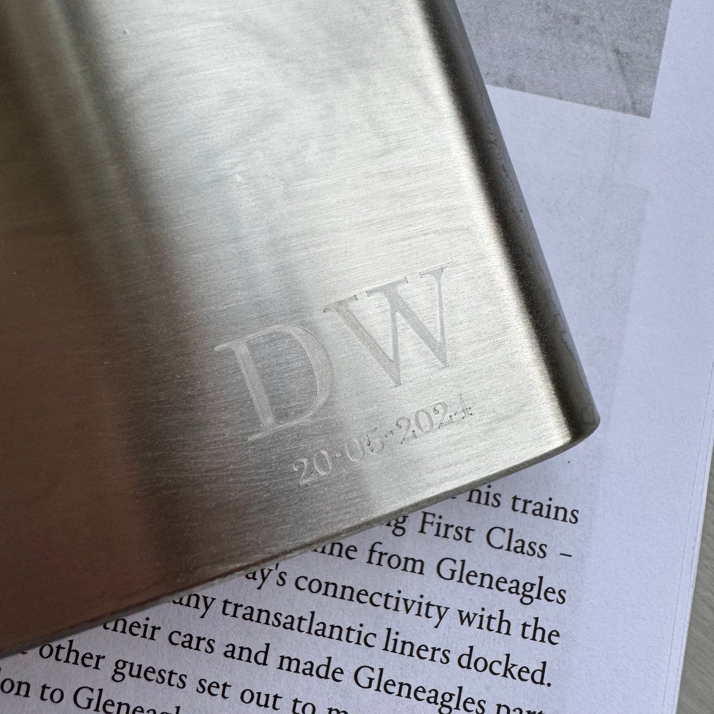 Personalised Classic Hip Flask for Weddings and Anniversaries