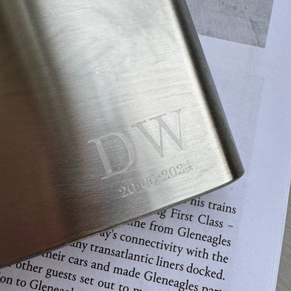 Personalised Classic Hip Flask for Weddings and Anniversaries