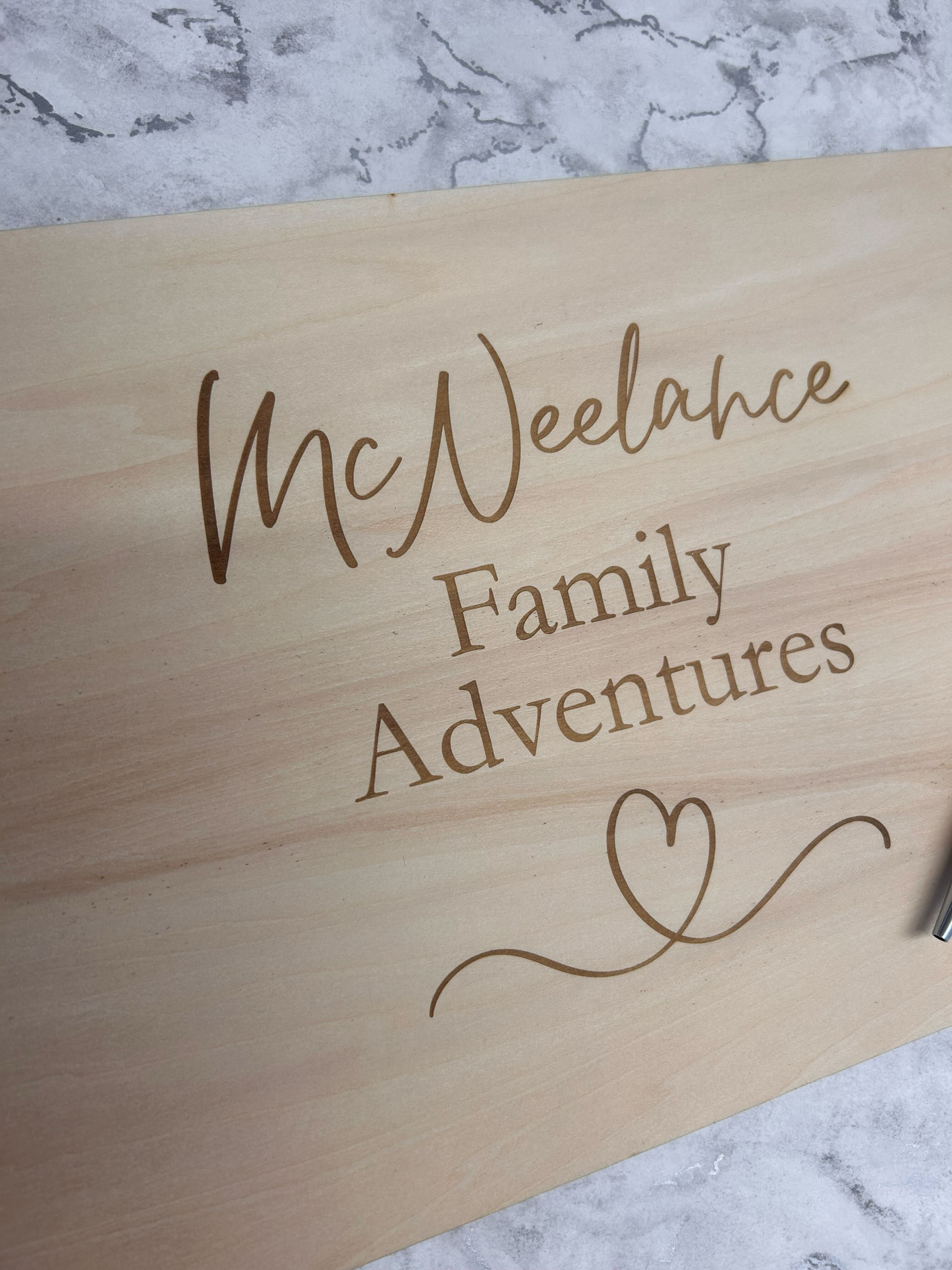 Personalised Wooden Family Adventures Photo Album