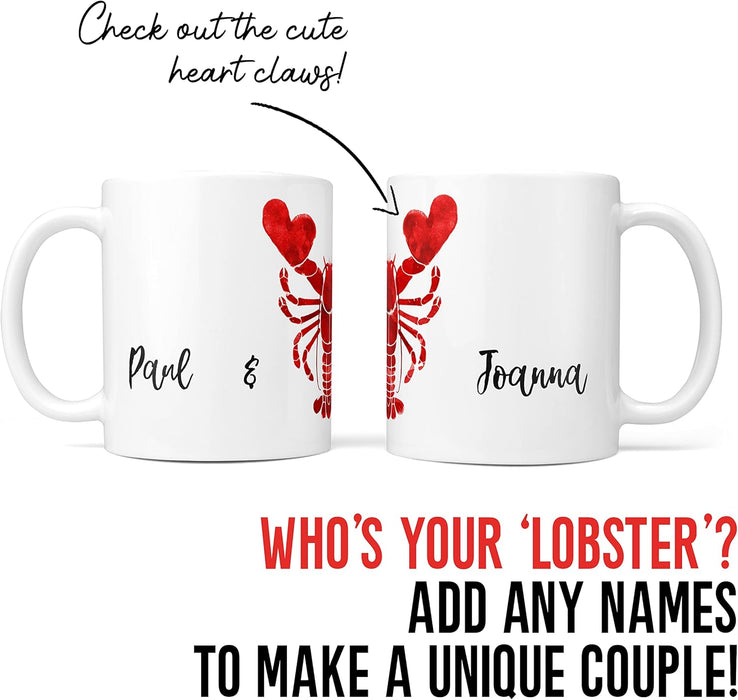 Friends Inspired 'He's Her Lobster' Personalised Mug Set