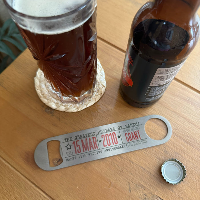 Personalised Steel Bottle Opener