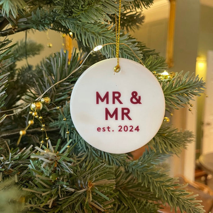 Personalised Our First Christmas as Mr & Mrs Bauble