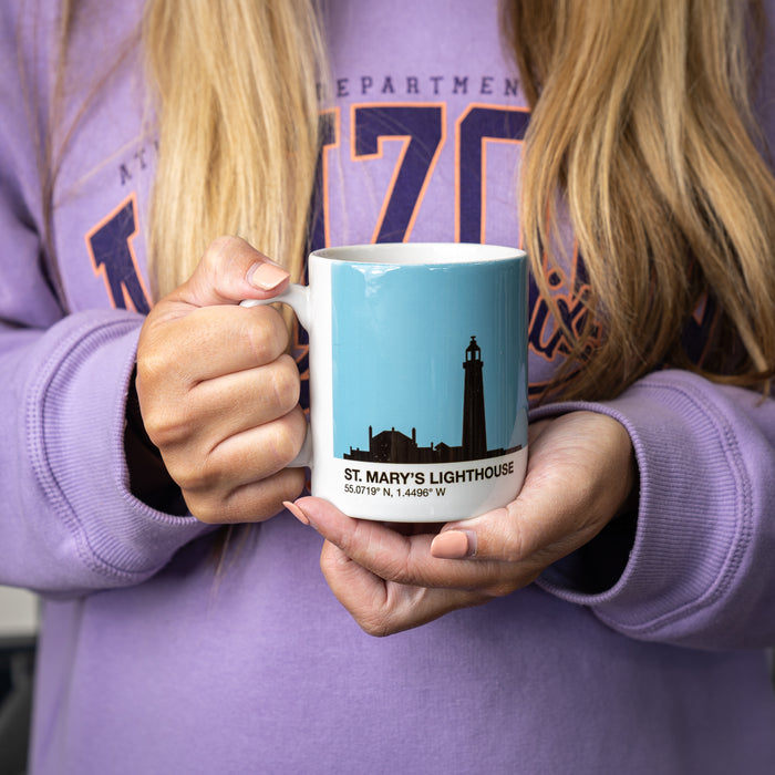 St Mary's Lighthouse Whitley Bay Mug & Coaster