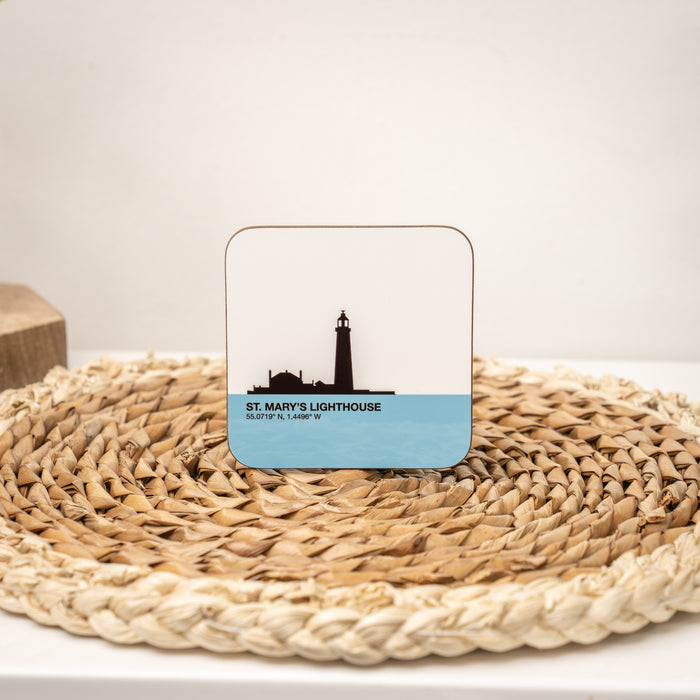 St Mary's Lighthouse Whitley Bay Mug & Coaster