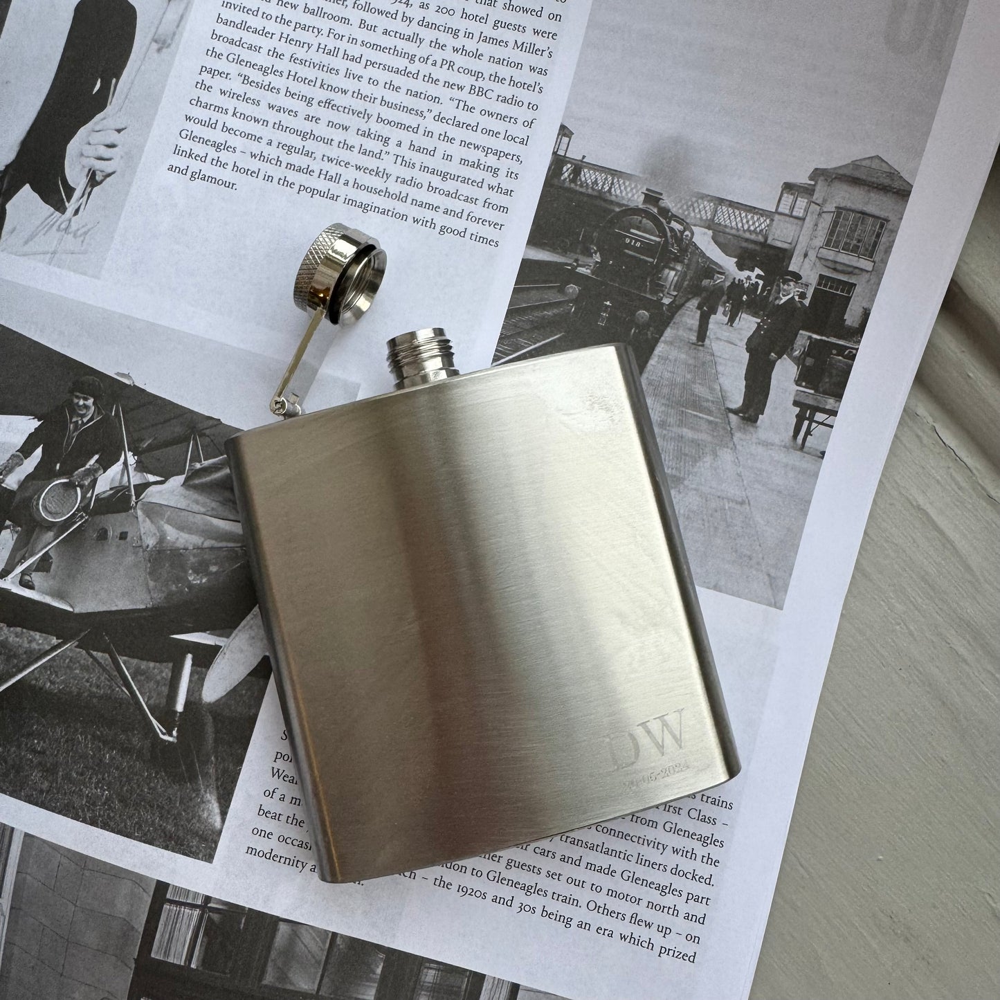 Personalised Classic Hip Flask for Weddings and Anniversaries