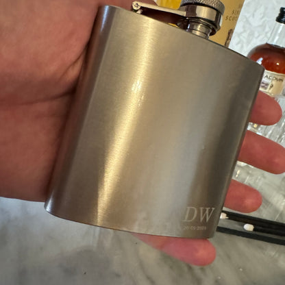 Personalised Classic Hip Flask for Weddings and Anniversaries