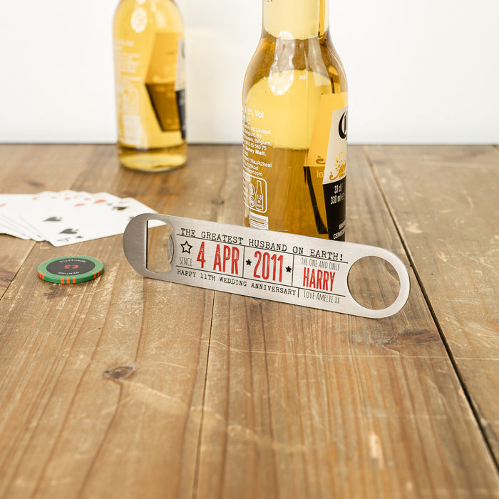 Personalised Steel Bottle Opener