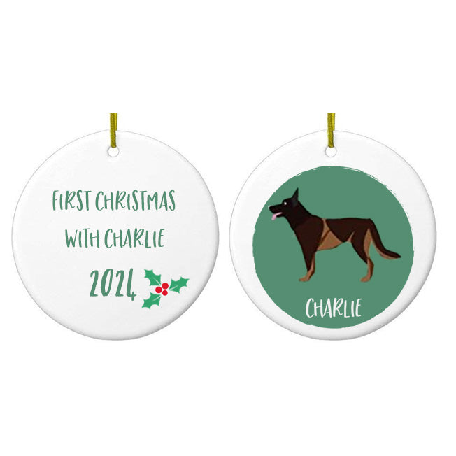 Personalised Alsatian Christmas Bauble