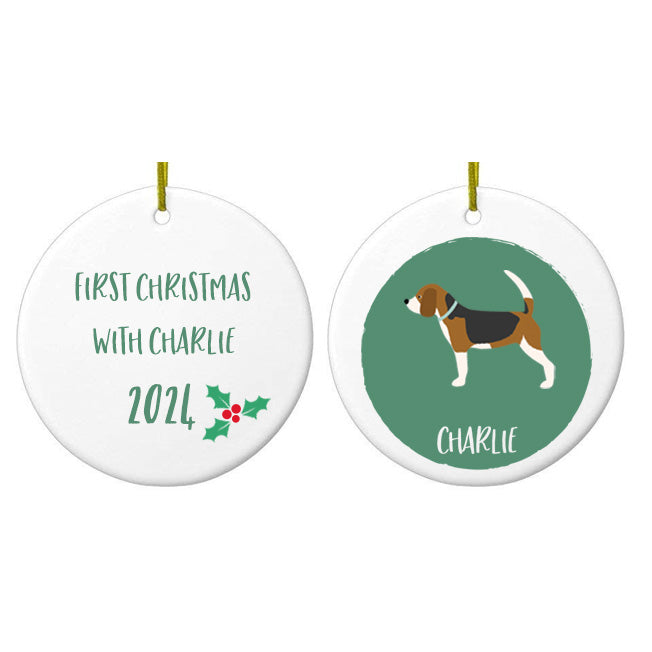 Personalised Beagle Christmas Bauble