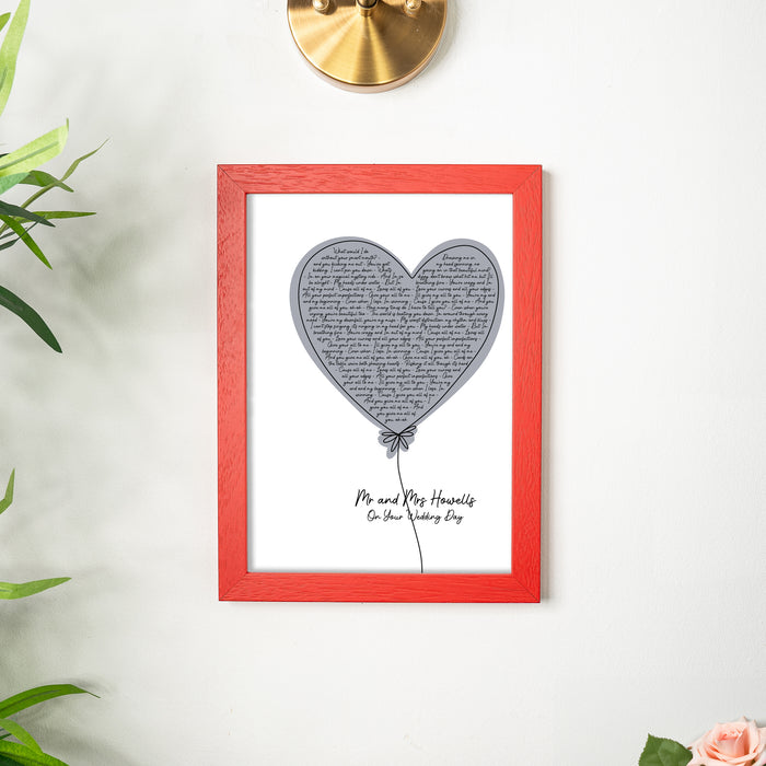 Favourite Song Lyrics Contemporary Heart Print