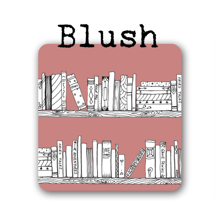 Reading Themed Coaster - Blush