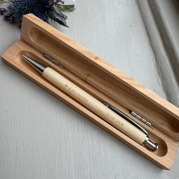 Personalised Engraved Wedding Pen -  Wedding Guest Book Pen