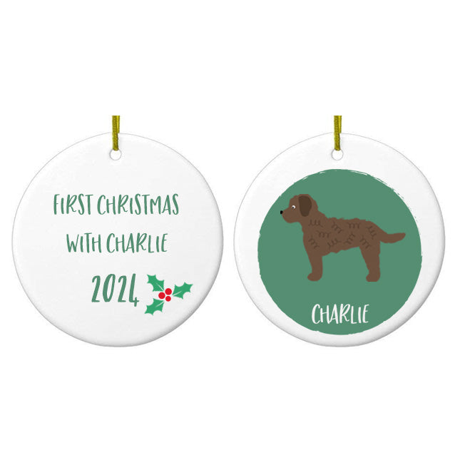 Personalised Black Cockapoo Christmas Bauble