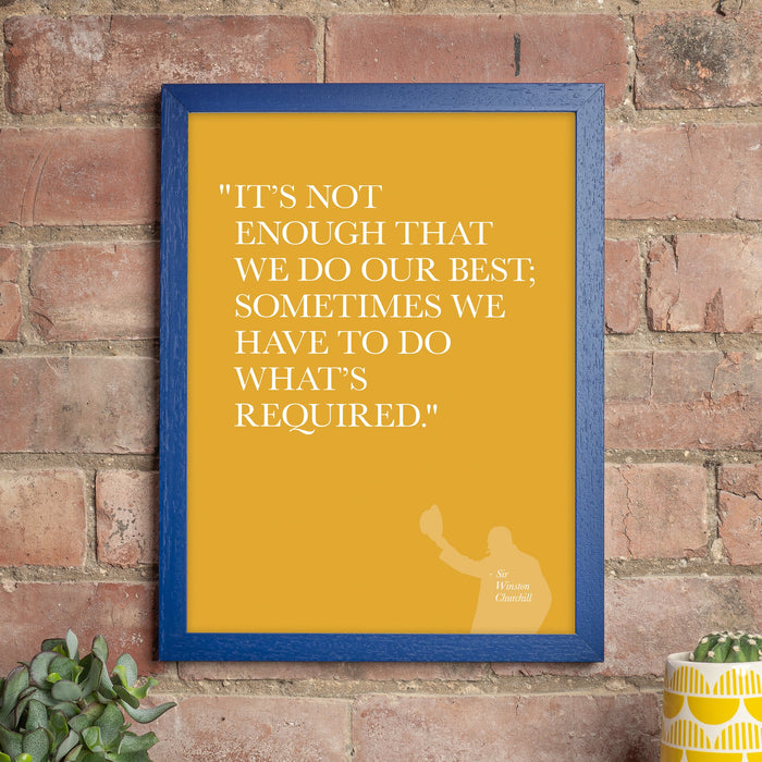 Doing What's Required - Quotation Print