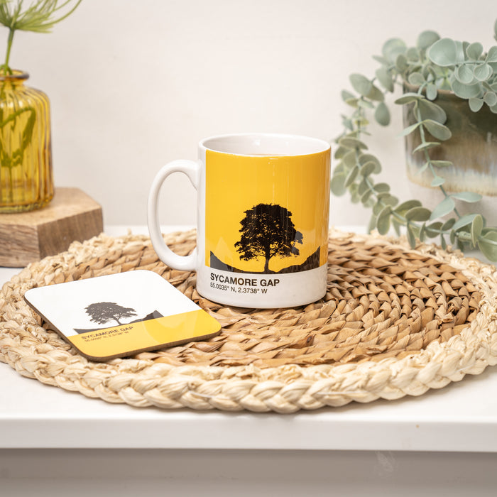 Sycamore Gap Tree Northumberland Mug & Coaster