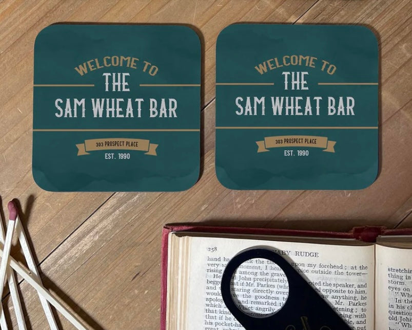 Mini Pub in a Box - Home Bar Set - Coasters, Bottle Opener & Snacks