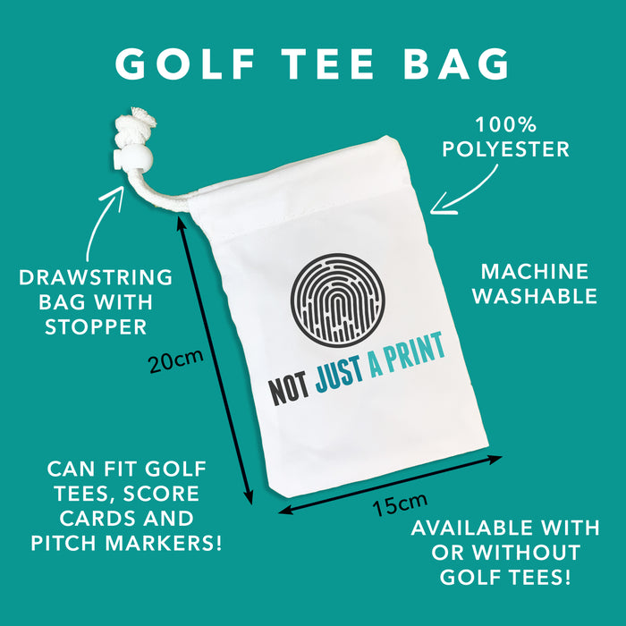 Accessory Bag For Golfer - 'Best Par None' Personalised Golf Pun Print - Gift For Male And Female Golfer