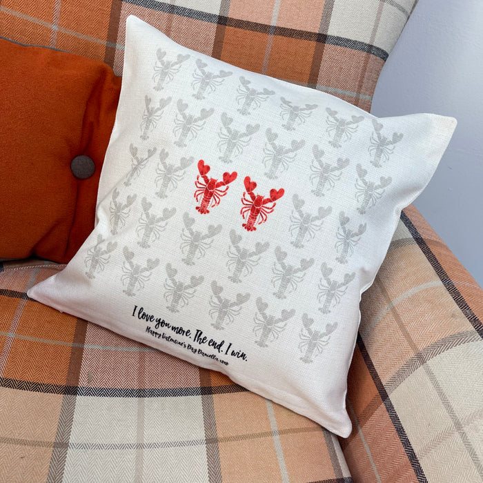 You're My Lobster Friends Inspired Personalised Cushion | Valentine's Day, 2nd Anniversary Gift