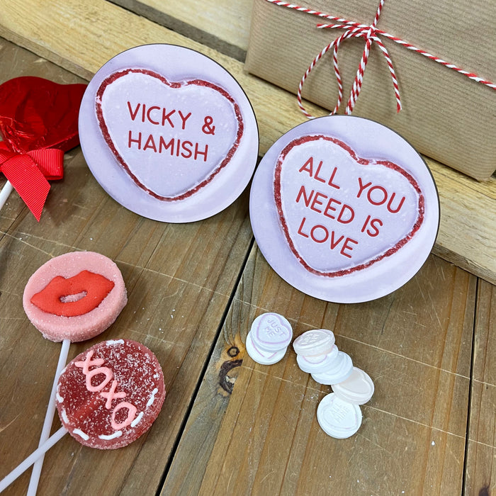 Customised Love Hearts Coasters