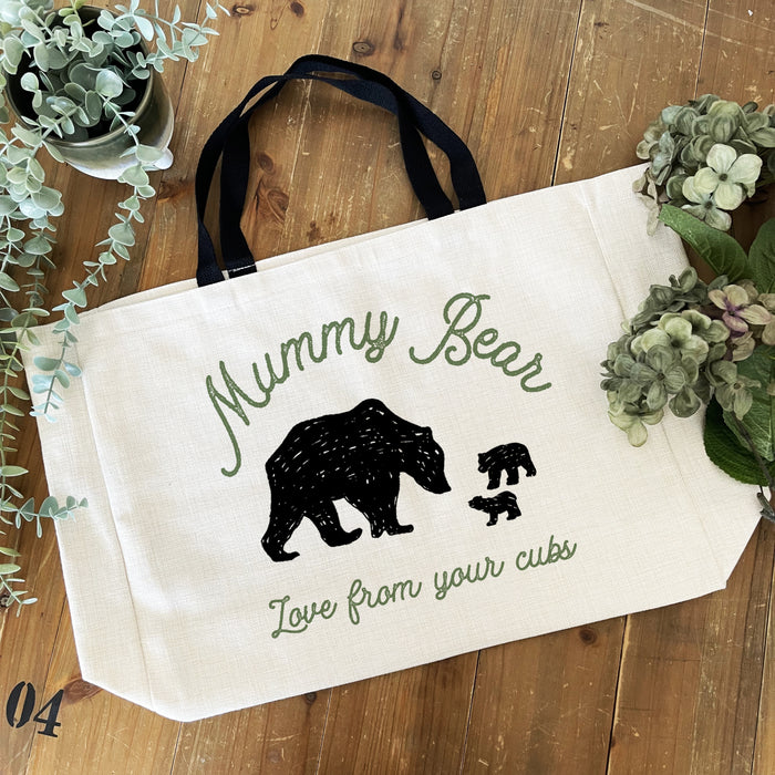 Personalised Mama Bear Large Tote Bag – Custom Gift for Mother's Day