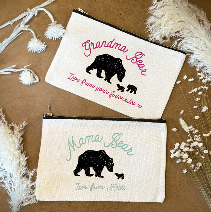 Personalised Mama Bear Pouch – Custom Gift for Busy Mums