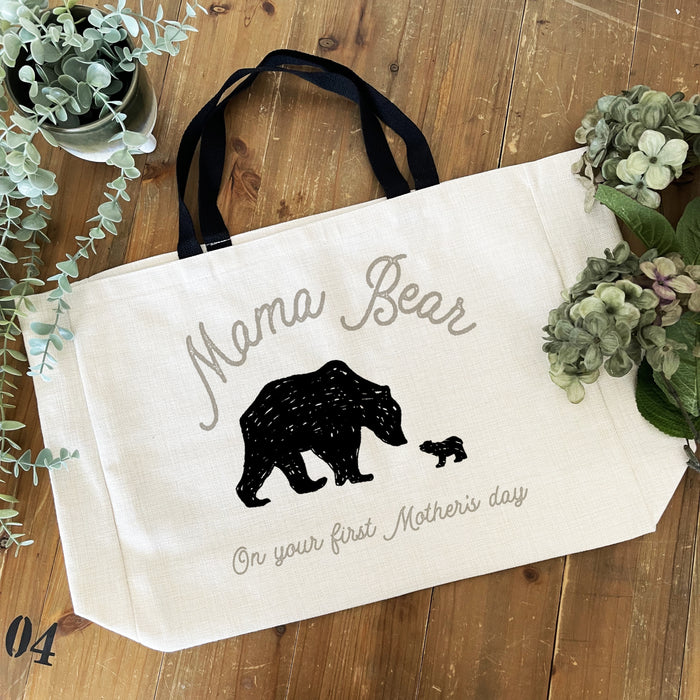 Personalised Mama Bear Large Tote Bag – Custom Gift for Mother's Day