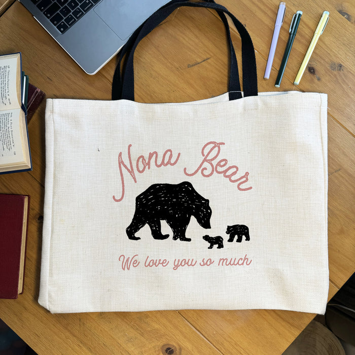 Personalised Mama Bear Large Tote Bag – Custom Gift for Mother's Day