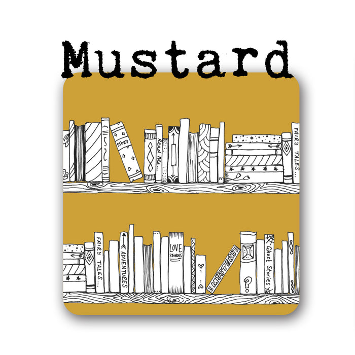 Reading Themed Coaster - Mustard