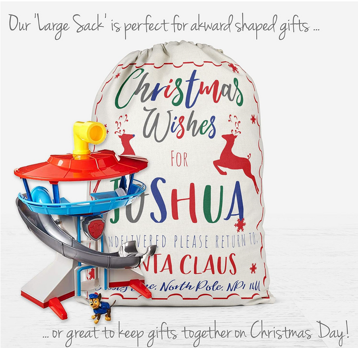 Personalised Christmas Sack - Reindeer Themed With Mexicana Twist