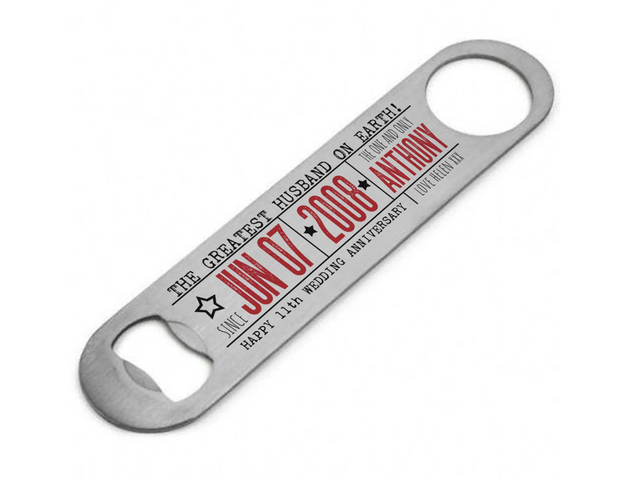 Personalised Steel Bottle Opener