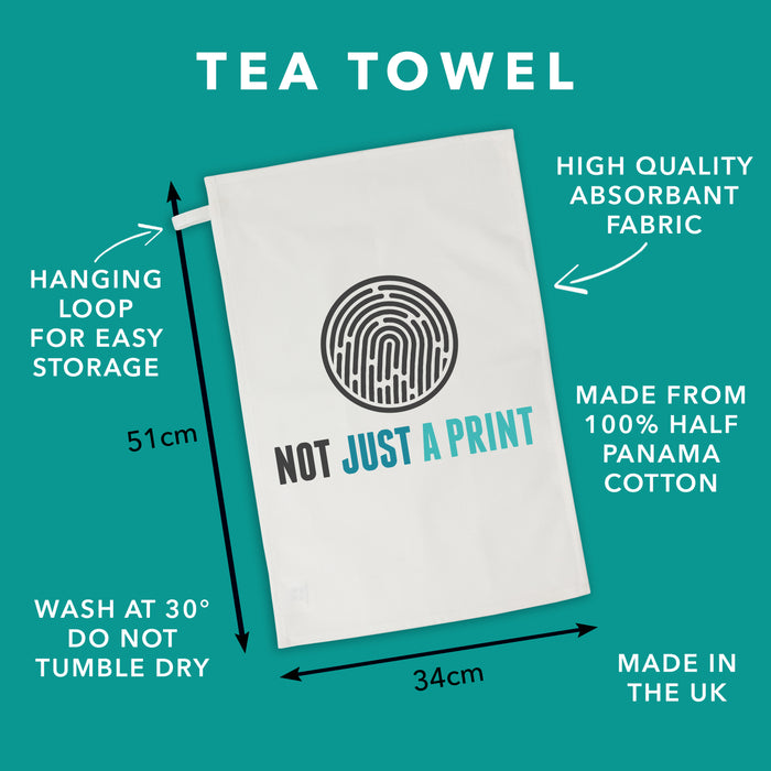 Personalised Tea Towel - Wedding Location Anniversary Gift