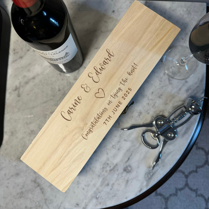 Personalised Wooden Wine Bottle Box