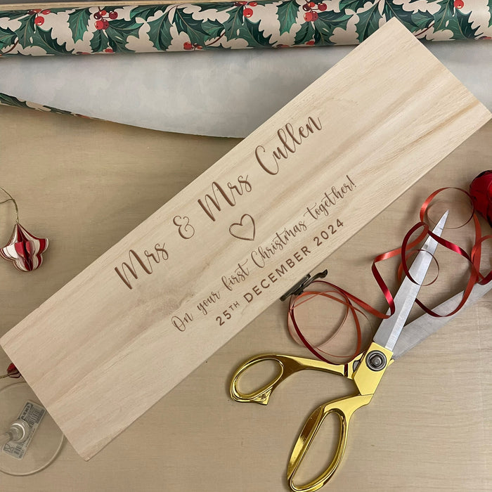 Personalised Wooden Wine Bottle Box