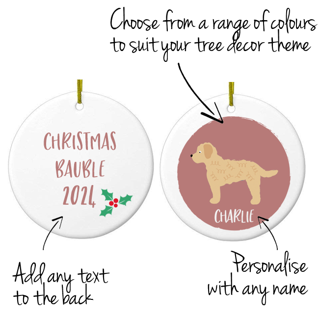 Personalised Boxer Christmas Bauble