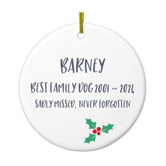 Personalised White Westie  Christmas Bauble