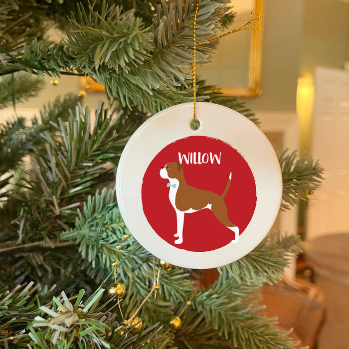 Personalised Boxer Christmas Bauble