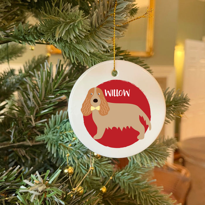 Personalised Golden Cocker Spaniel  Christmas Bauble