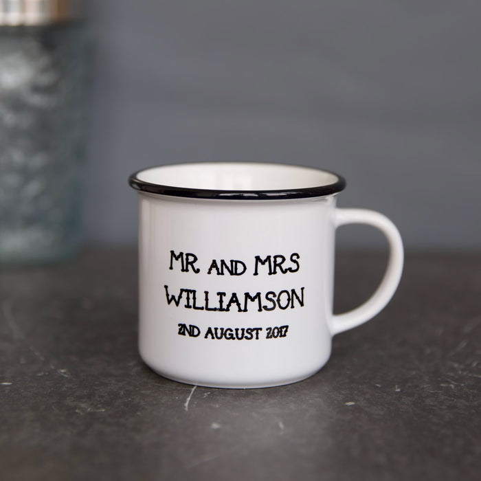 Alternative Wedding Gift - Skeleton Tattoo Design 'Til Death Do Us Part' Mug - Anniversary Or Valentine's