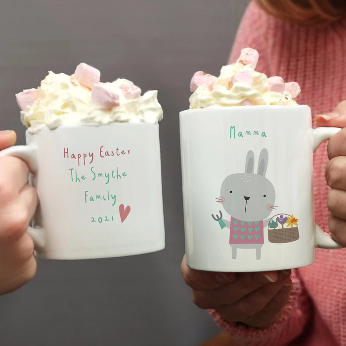 Easter Bunny Rabbit Matching Family Mug Set