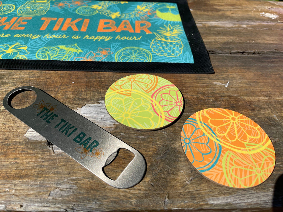 Personalised Tiki Bar Home Pub Set