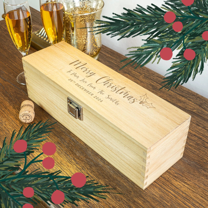 Personalised Christmas Champagne Box