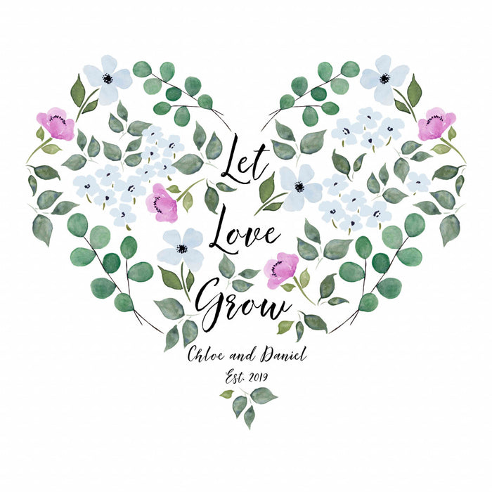 Personalised Watercolour Flower Print