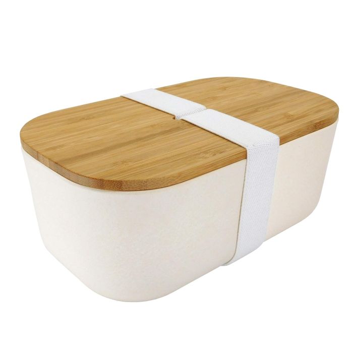 Eco-friendly bamboo lunch box for work, school, or picnics. Personalise with engraving. Great for take away meals.