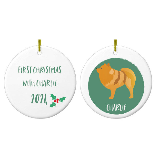 Personalised Pomeranian Christmas Bauble