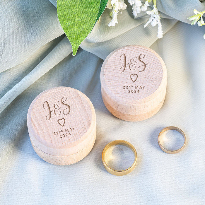 Personalised Engraved Wedding or Engagement Ring Box