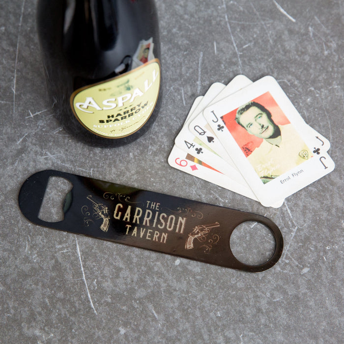 The Garrison Tavern - Peaky Blinders Inspired Personalised Bar Blade Bottle Opener - Gift For Him