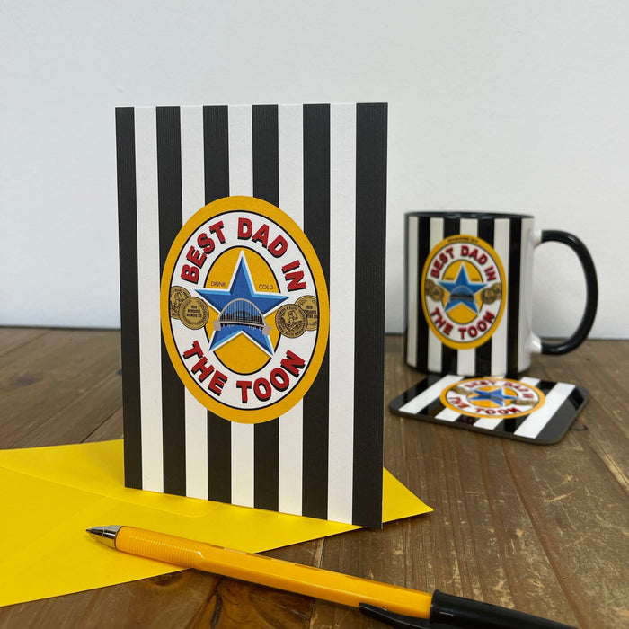 Geordie Greetings Card - Newcastle Fan - Best Dad in The Toon