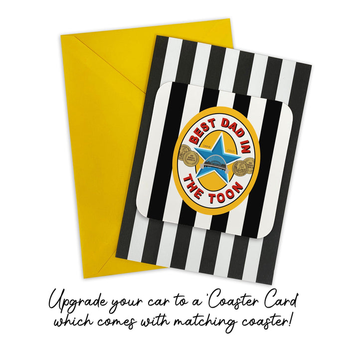 Geordie Greetings Card - Newcastle Fan - Best Dad in The Toon